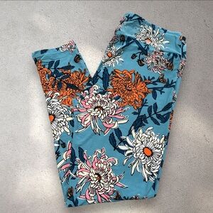 Lularoe TC leggings peony print size 12-18